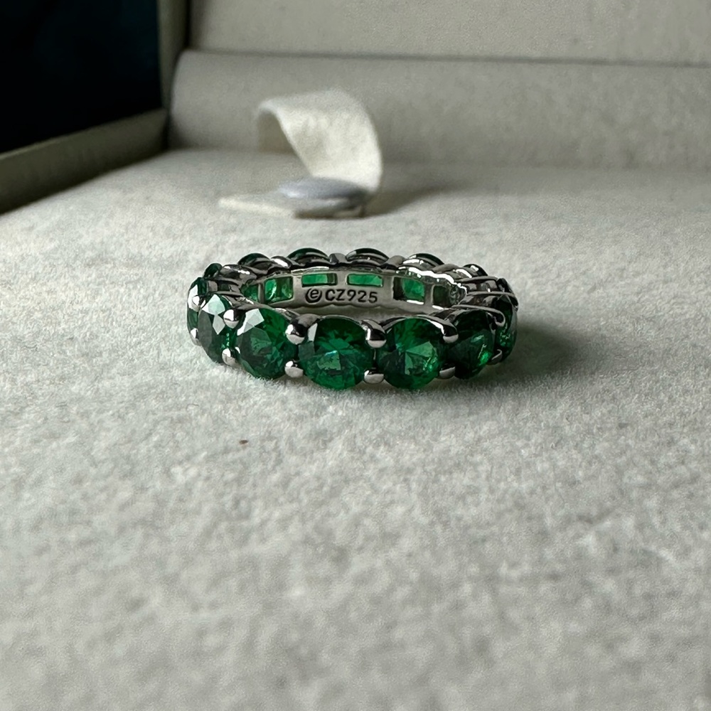 Emerald Eternity Ring - image 2